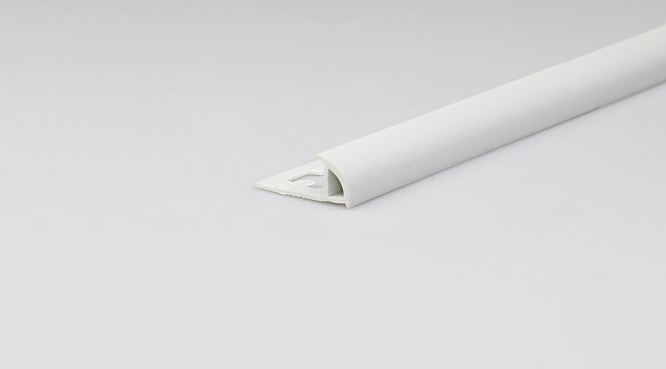 1/4 rond pvc mate blanc 8mm