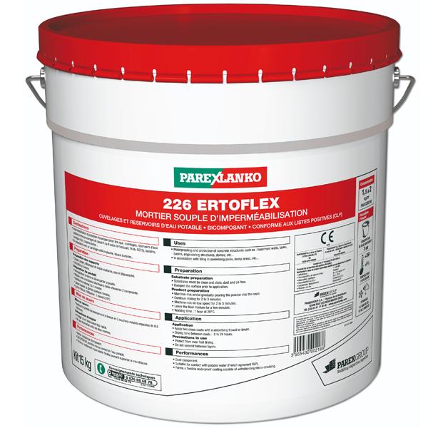Mortier souple d'imperméabilisation ERTOFLEX 226 - Kit de 15 kg