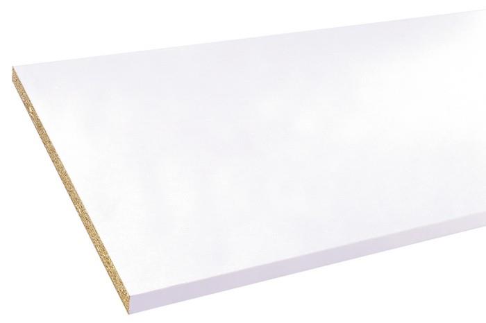 Tablette melaminée blanche 275 cm  670x25 mm - SUP BOIS