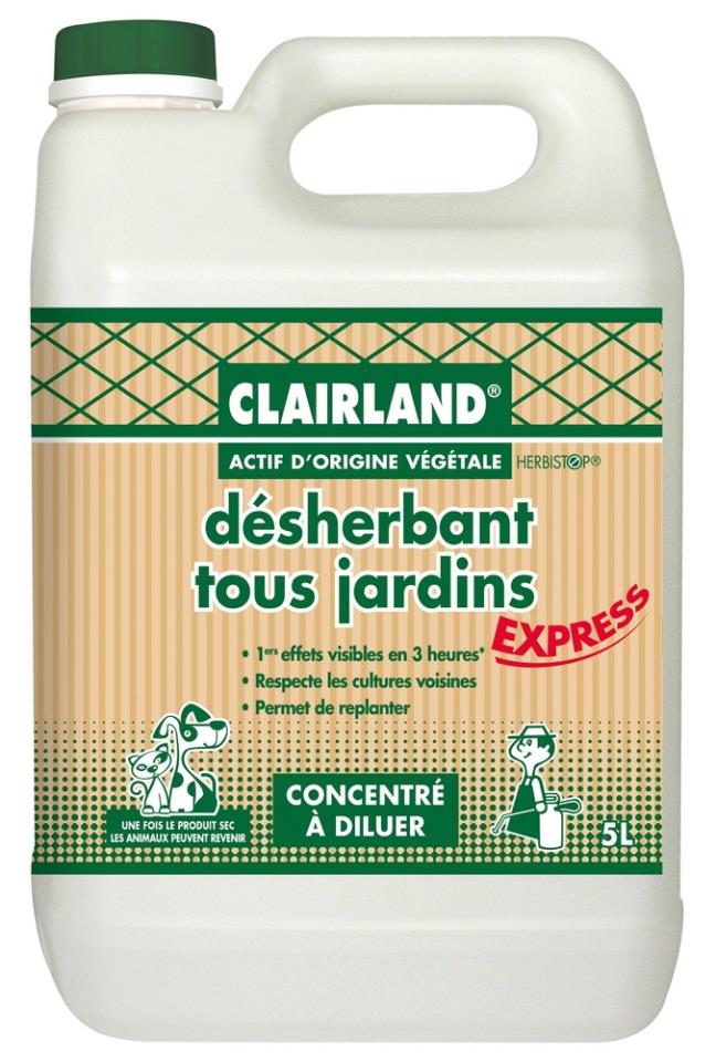 Désherbant tous jardins concentré à diluer 5L CLAIRLAND