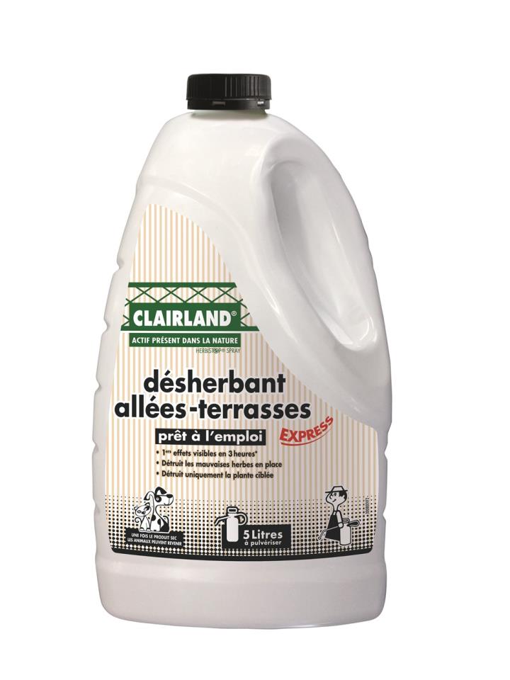 Désherbant Allées, Terrasses - Actif présent dans la nature 5 L CLAIRLAND