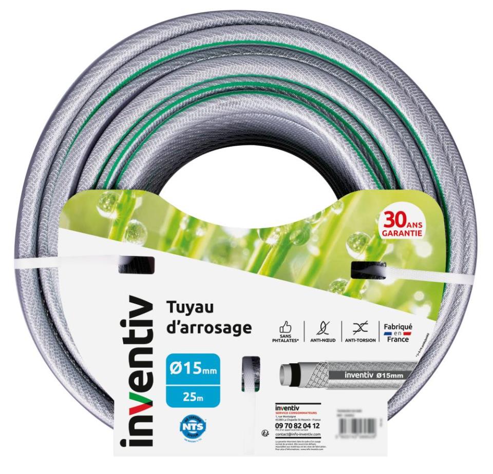 Tuyau arrosage MBTY3 Ø15mm en 25m - INVENTIV