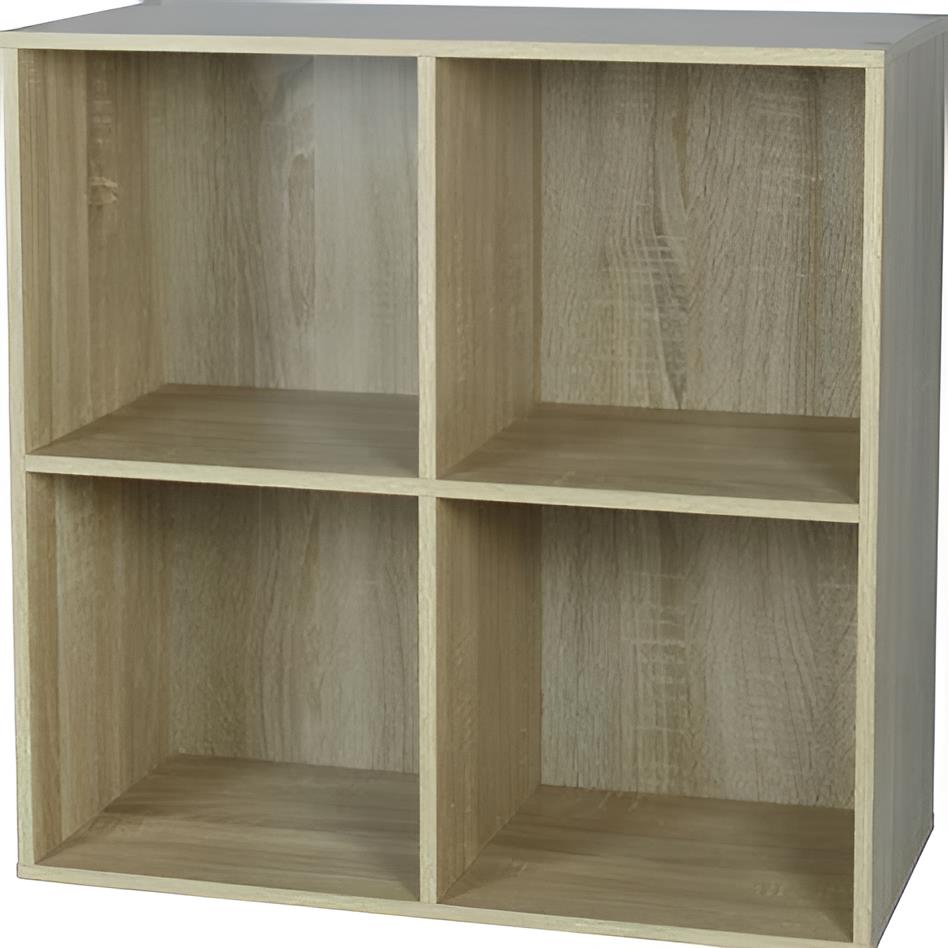 Étagère modulaire Cubbox 4 cases 12mm 61,5x61,5x29,5cm chêne - DECO SYSTEM