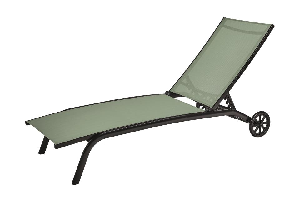 Bain de soleil 5 position yucca vert amande