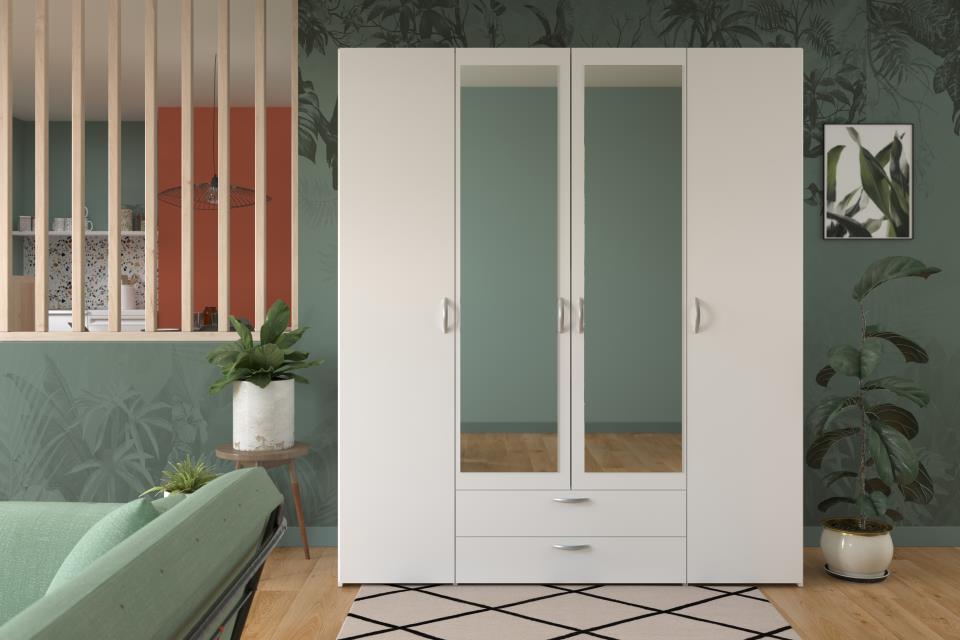 Rangement Armoire Daily2 Blanc - D.160x185x51 Cm