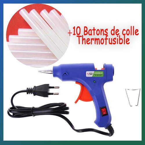 pistolet a colle + 10 bâtons