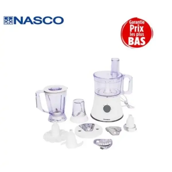 Nasco Robot De Cuisine – Fp9026Ke-Cb – 1.2Litre – 500 W – Blanc