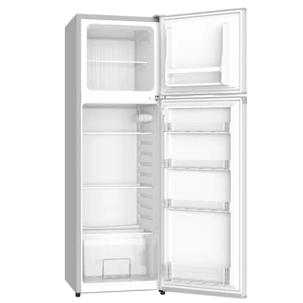 Réfrigérateur combiné double portes Nasco – 166L – 2 tiroirs au réfrigérateur – Économique – KNASF2-340S