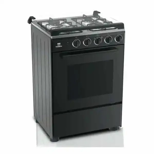 Gazinière 4 feux avec couvercle en verre Nasco – Allumage manuel – Four à gaz – Grill – Bac de récupération d’huile – NASGC-SNIPER60B