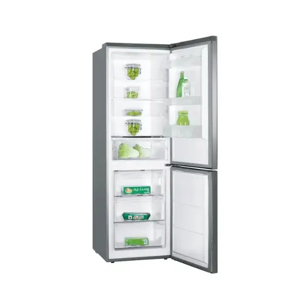 Réfrigérateur combiné double portes Nasco – 317 Litres – 4 tiroirs + 1 casier au réfrigérateur – 3 casiers au congélateur – Économique – Classe énergétique  A++ – HNASFN2-40