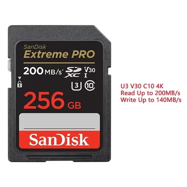 Carte mémoire SanDisk Extreme PRO SDHC UHS-I Card 256G – Pour appareil Photo – SDSDXXD-256GO -GN4IN