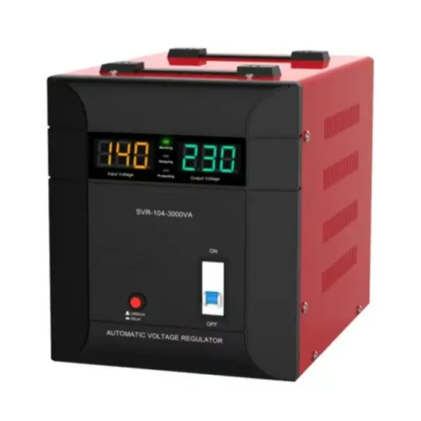 Stabilisateur Numérique Nasco – 3000VA – Fonctions de protection complète – SVR-104-3000VA