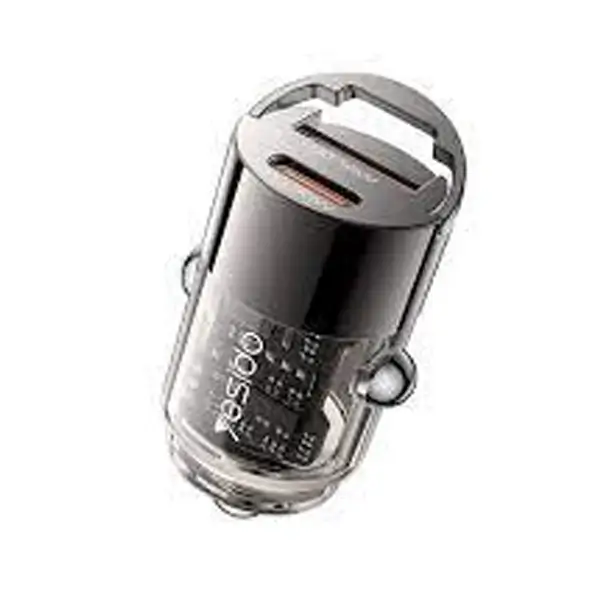 YESIDO – Chargeur Voiture – Design Transparent avec Anneau de Traction – Alliage d’Aluminium – Double Charge Rapide PD 30W + QC 18W – Connecteurs Discrets – SUPER FAST Y68