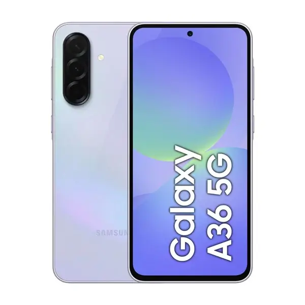 Samsung Galaxy A36 – 8Go de Ram – 256Go – Ecran 6.7″ – 5G – 50MP – Empreinte digitale – Facial – Code à chiffres – Batterie 5000 mAh – Lavande