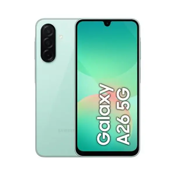 Samsung Galaxy A26 – 6Go de Ram – 128Go – Ecran 6.7″ – 5G – 50MP – Empreinte digitale – Facial – Code à chiffres – Batterie 5000 mAh -Vert menthe