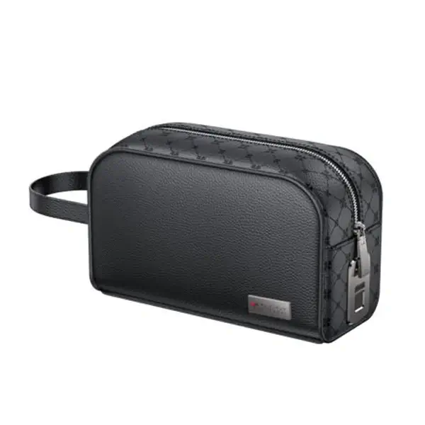 Pochette en cuir avec système de verrouillage par empreinte digitale YESIDO – 6cm de profondeur – Ouverture à 0,5 seconde – Enregistrement de plusieurs empreintes – WB57