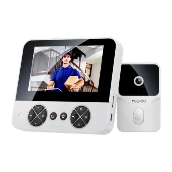Interphone vidéo sans fil avec écran YESIDO – Écran LCD 4.3″ – 1000mAh – Communication vocale – KM27