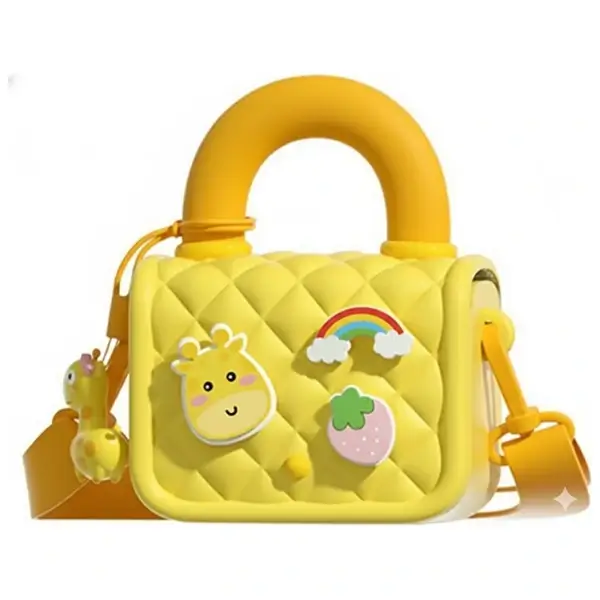 Mini Sac Enfant silicone  – Collection SO.KOOOL Family – Jaune – 6972015805724