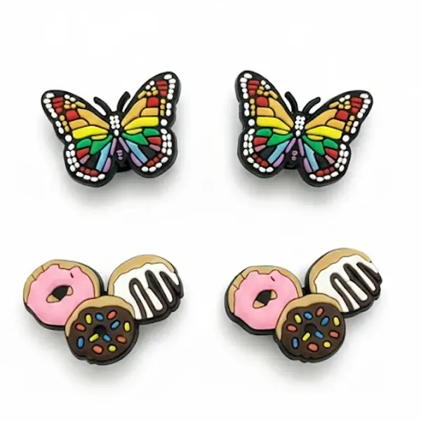 Pack de 4 stickers pour fille – 2 papillons + 2 gâteaux – Pour la Tablette Kidy Clips Tab