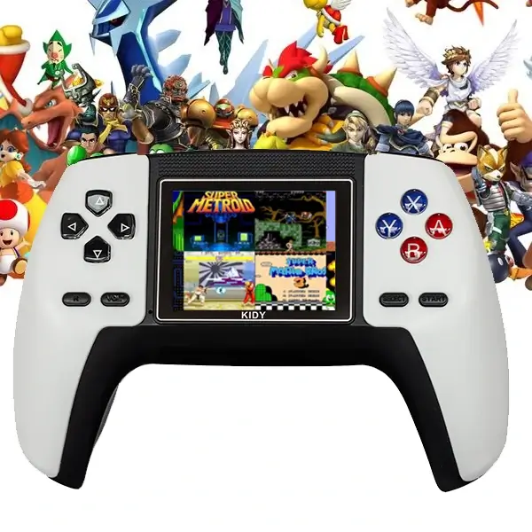 Kidy Game Boy 2 – Manette de jeu retro avec écran – 520 Jeux Classiques – Sortie vidéo AV – Blanc