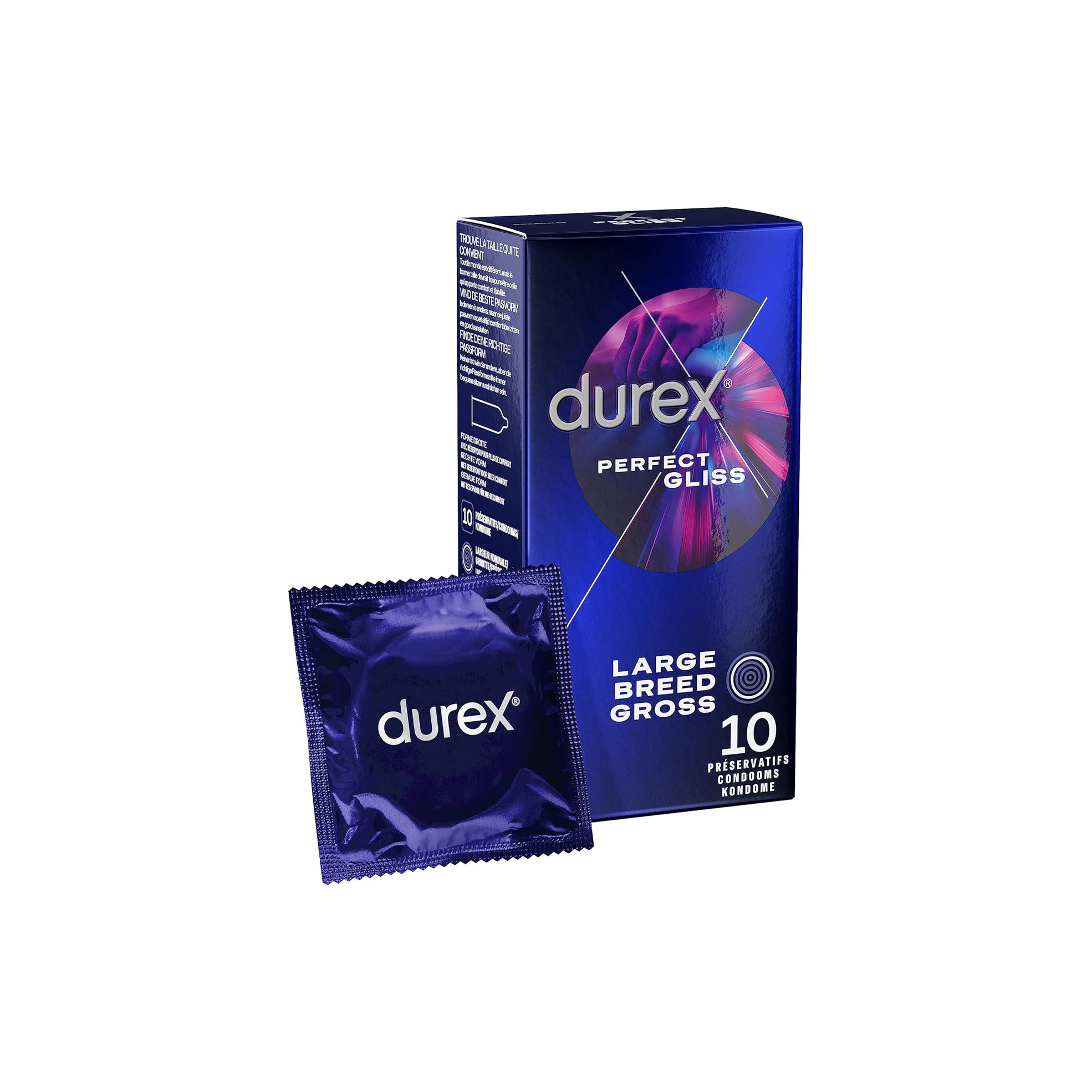 DUREX Perfect Gliss Extra Lubrification 10 Préservatifs