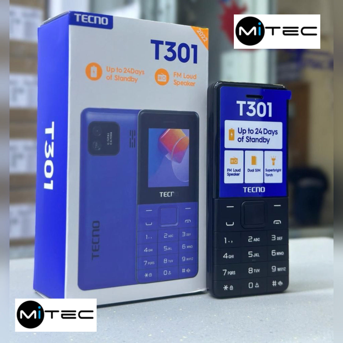 Bescla Tecno T301 Neuf Dual Sim - Avec Caméra - Radio -1150Mah - Petit Téléphone Basique - Téléphone à Touche