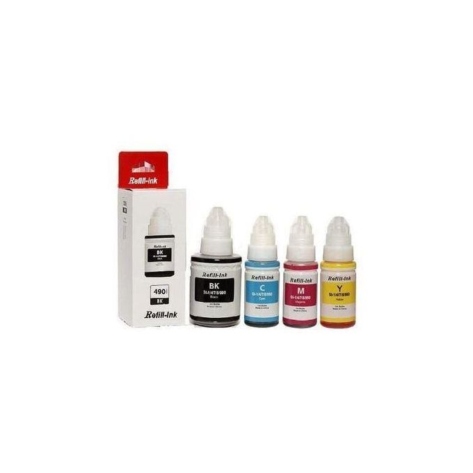 Kit Recharge D'Encre 4 Couleurs - Noir/Rouge/Jaune/Bleu