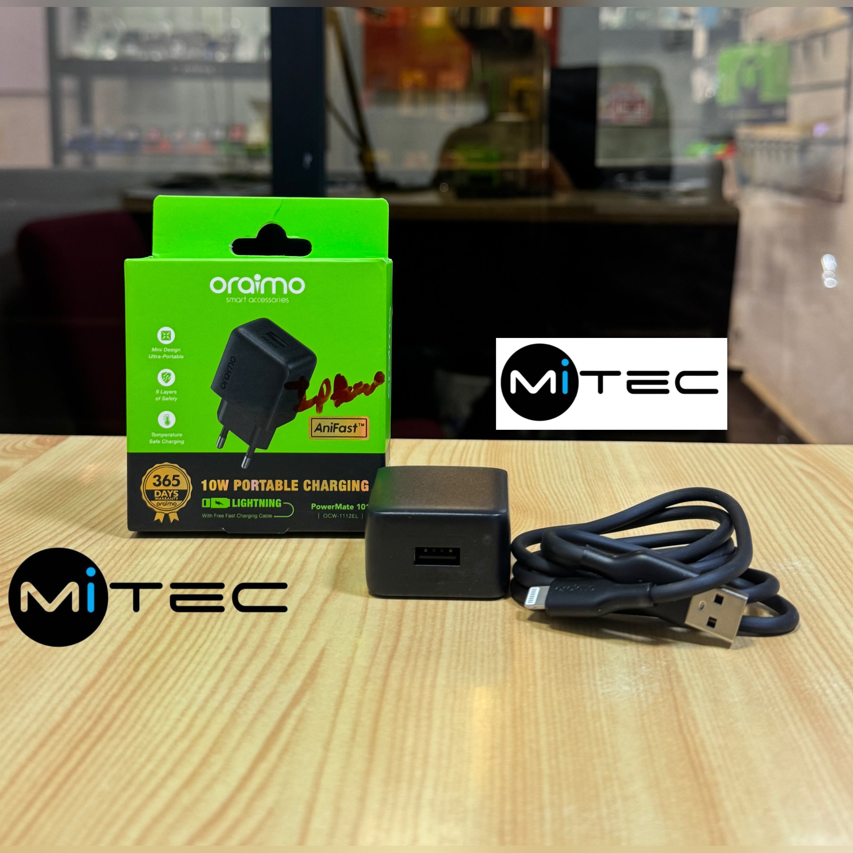 Chargeur Oraimo 10W USB Vers Bout IPhone Lightning Neuf Original