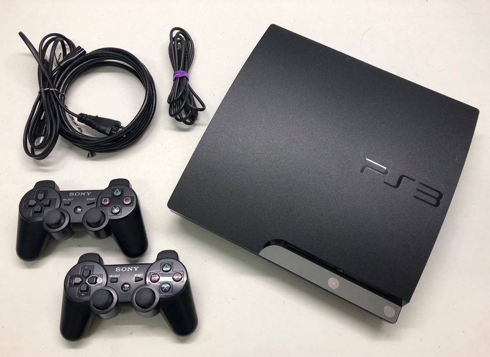 Sony PlayStation PS3 Slim - 250 GB - 20 Jeux installés + Deux Manettes – Quasi Neuf - ps 3