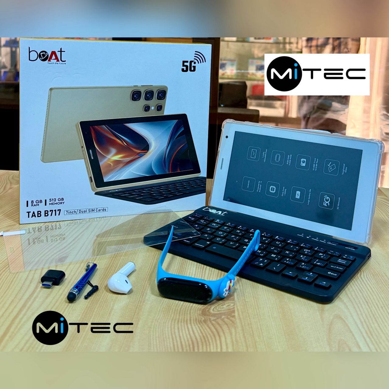 Éducative Boat Tab B717 - 4 GB - 128 GB - Avec Clavier - Avec Puce - 7 Pouces