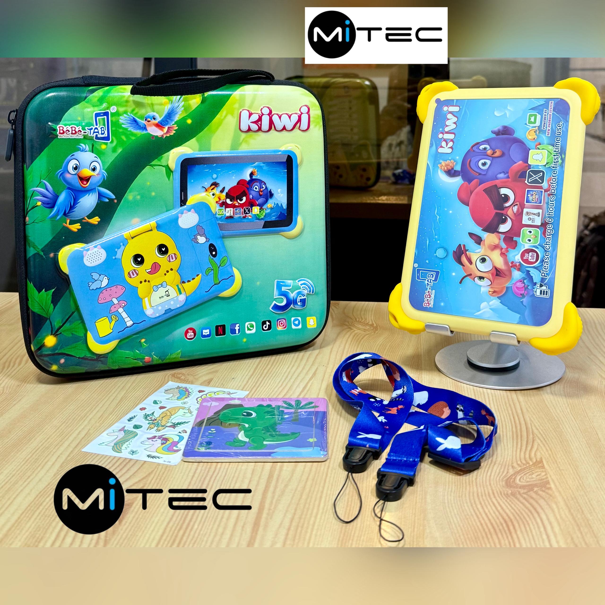 Tablette Éducative BébéTab Kiwi - 4 GB - 128 GB - Avec Puce - 7 Pouces - Avec Gadget