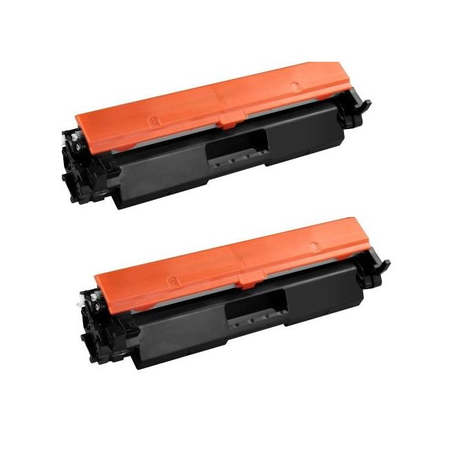 Lot De 2 Cartouches Compatible Toner 17A / 17X (HCF217A / PTH-T217A) - Noir