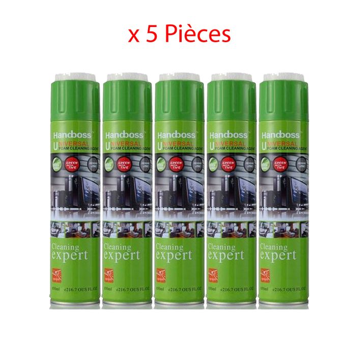 Lot De 5 Bombe à Mousse Nettoyante 650ML - Multiusages