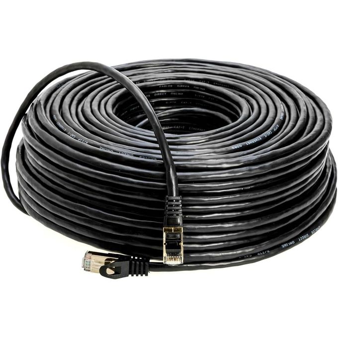 Câble Réseaux FTP Cat6 - 30M - 30 Mètres - Noir