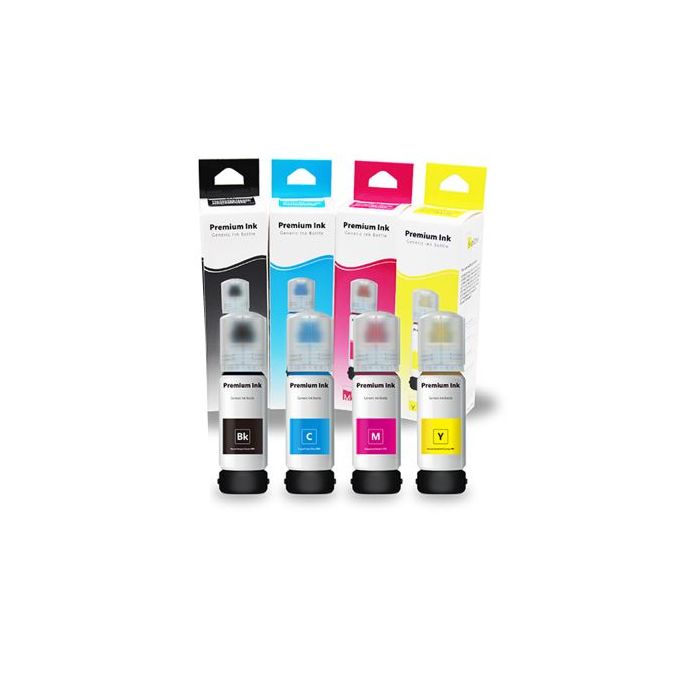 Kit Recharge D'Encre 4 Couleurs 70ML Pour Epson L3250 - Noir/Rouge/Jaune/Bleu