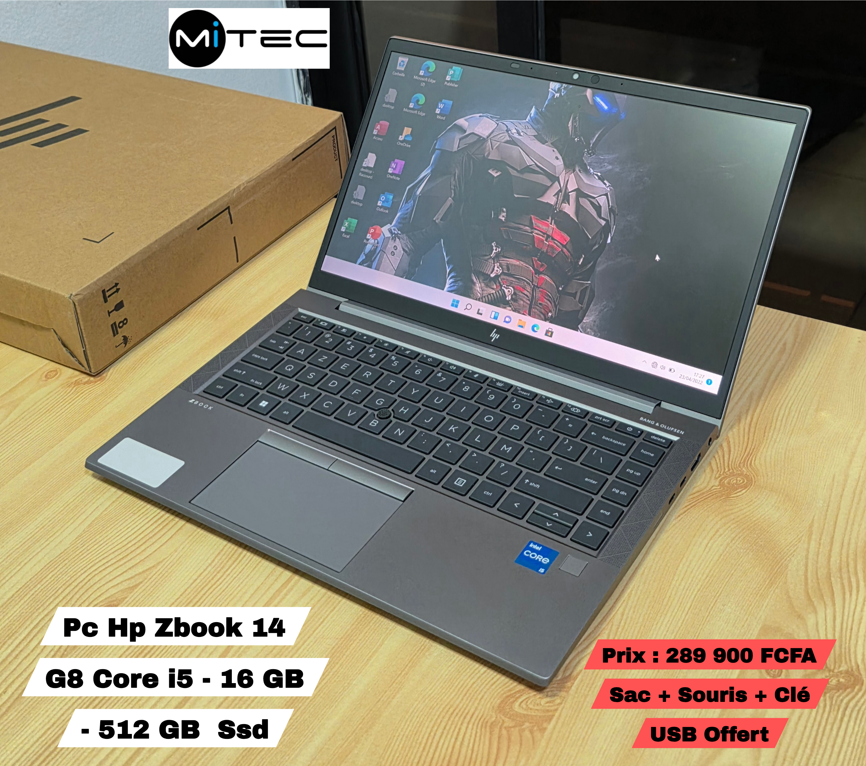 Pc Hp Zbook 14 G8 Core i5 - 16 GB - 512 GB Ssd - 11 ème Gen - Clavier Rétro éclairé - Un Sac + Souris + Clé USB Offert