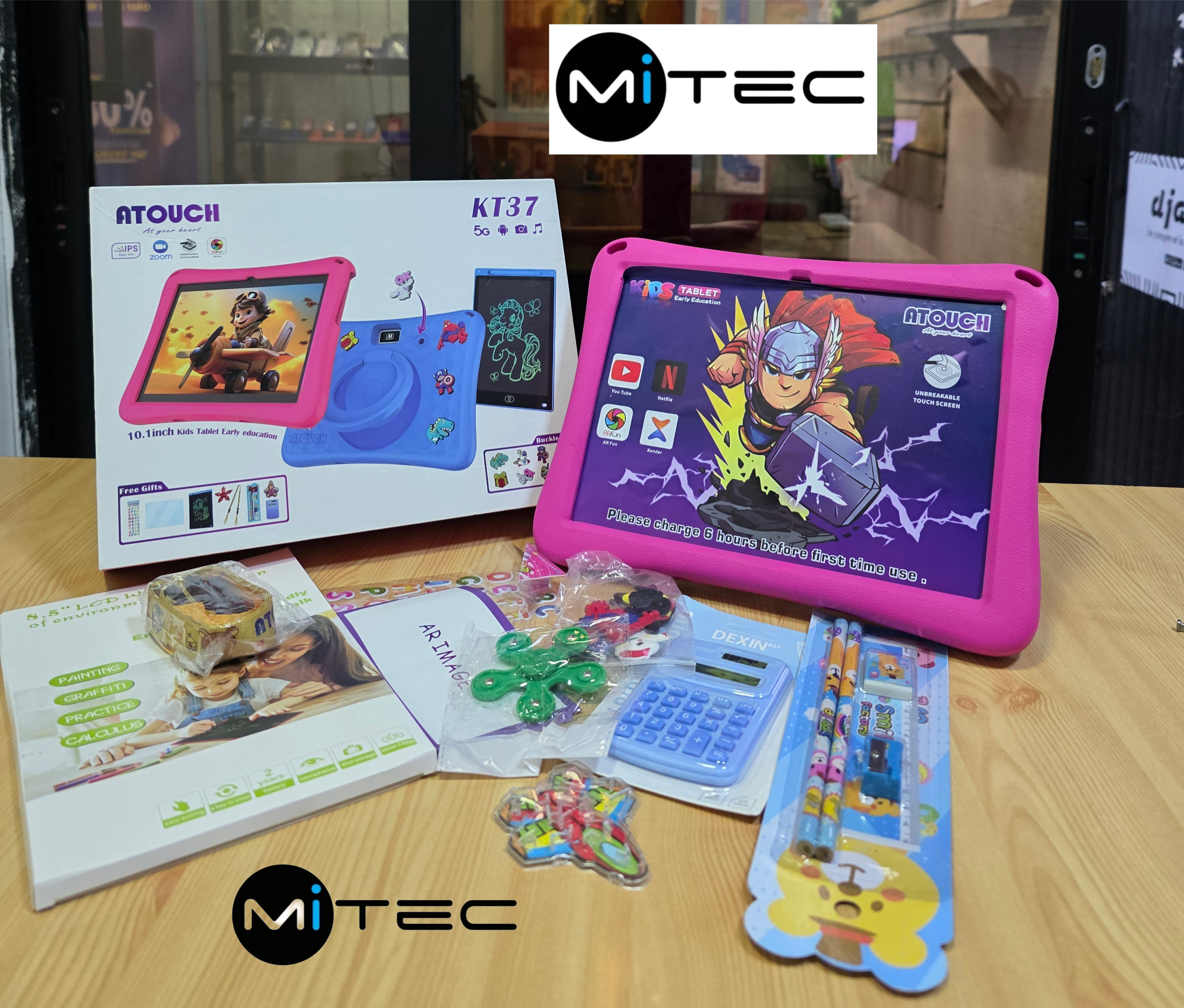 Tablette Educative Atouch KT37 Neuve - 4 GB - 128 GB - Avec Puce - 10'1 Pouces - Avec Gadget