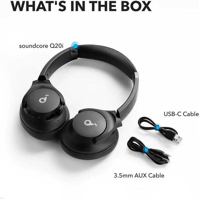 Casque Bluetooth Anker Soundcore Q20i Neuf Avec Reduction de Bruit Active Hybride