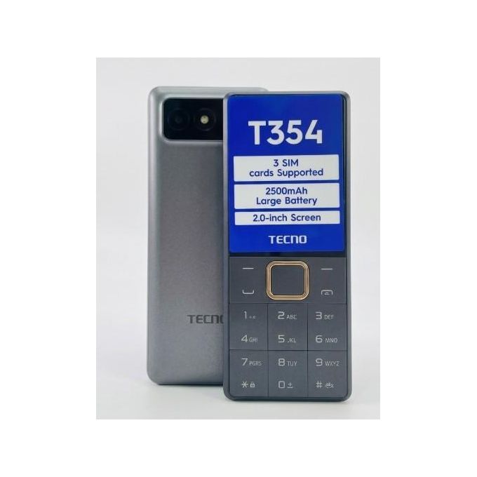 Bescla Tecno T354 - 3 SIM, USB-C, haut-parleur FM, lampe torche, batterie 2500 mAh - Petit Téléphone Basique - Téléphone à Touche