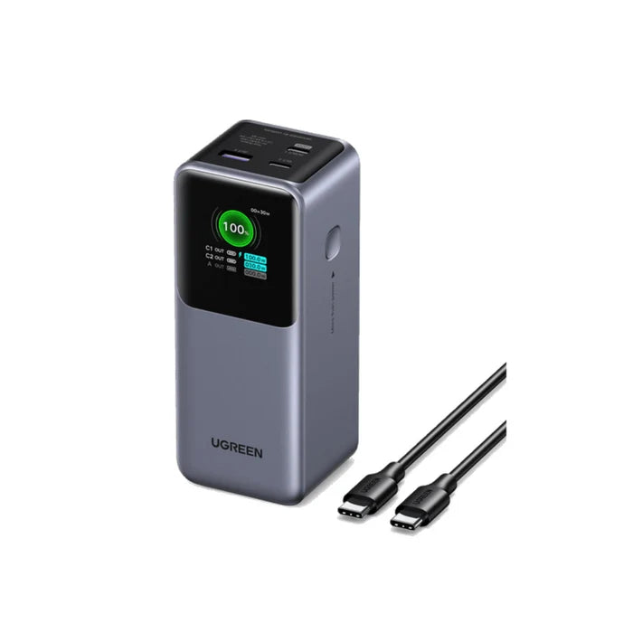 Powerbank UGREEN Nexode Original 20000mAh 130W, Avec Ecran d'Affichage, Batterie Externe Portable USB C Pour Ordinateur Portable, Smartphone, Tablette, Etc