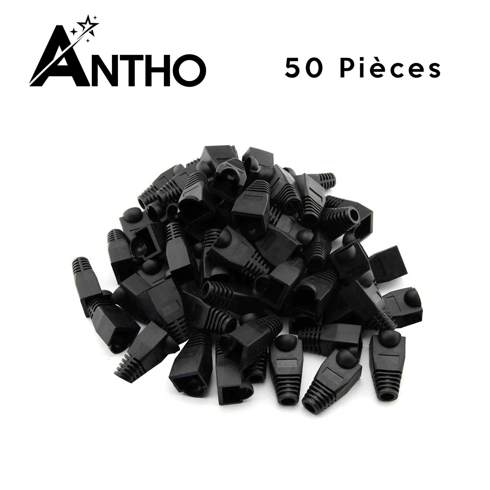 Lot De 50 Manchons RJ-45 Noir - RJ45