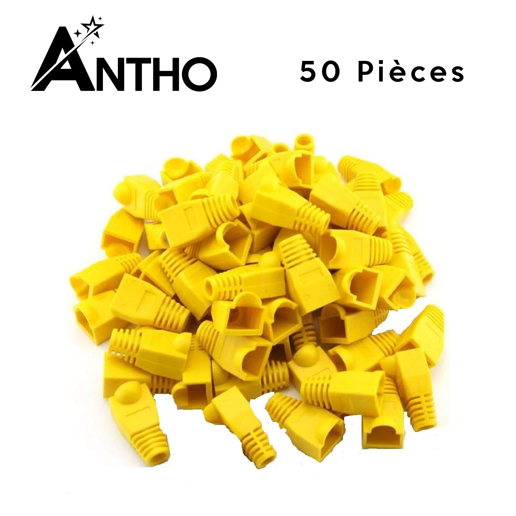 Lot De 50 Manchons RJ-45 Jaune - RJ45