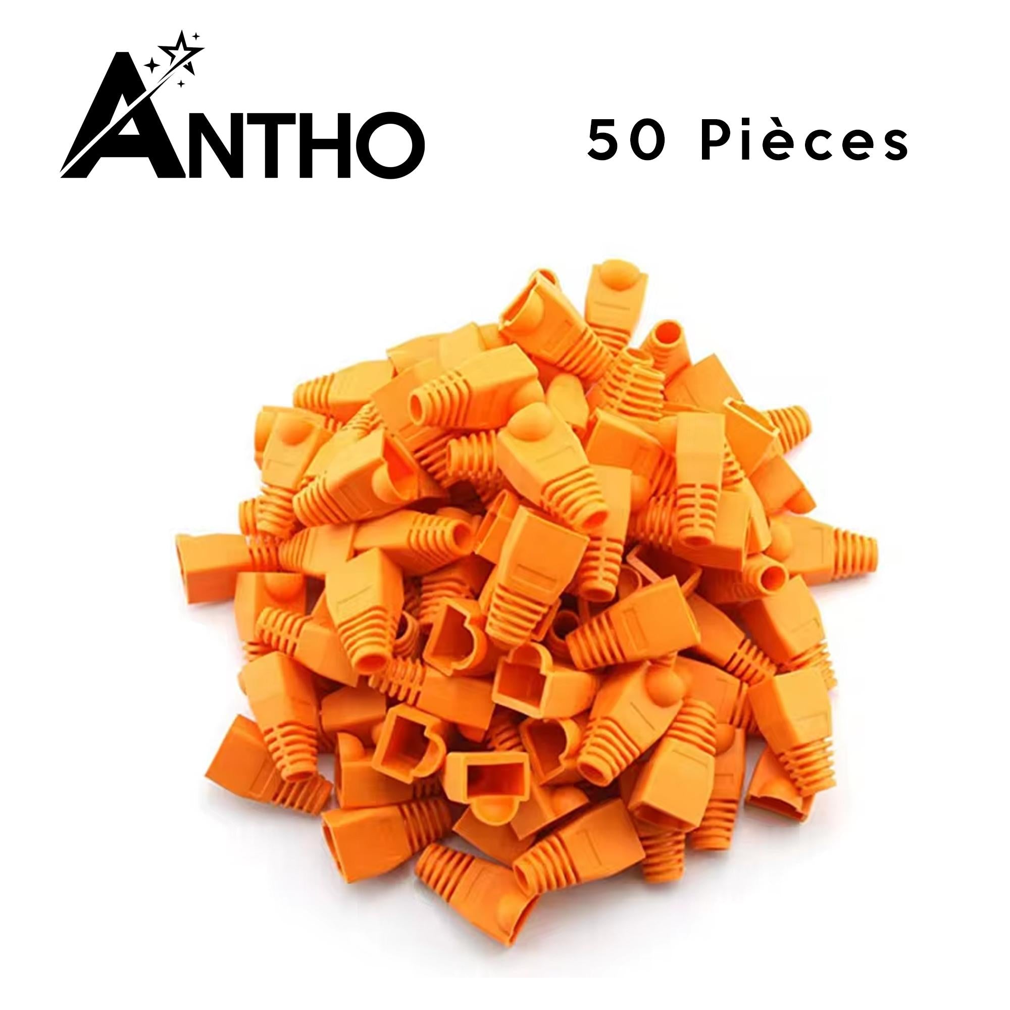 Lot De 50 Manchons RJ-45 Orange - RJ45