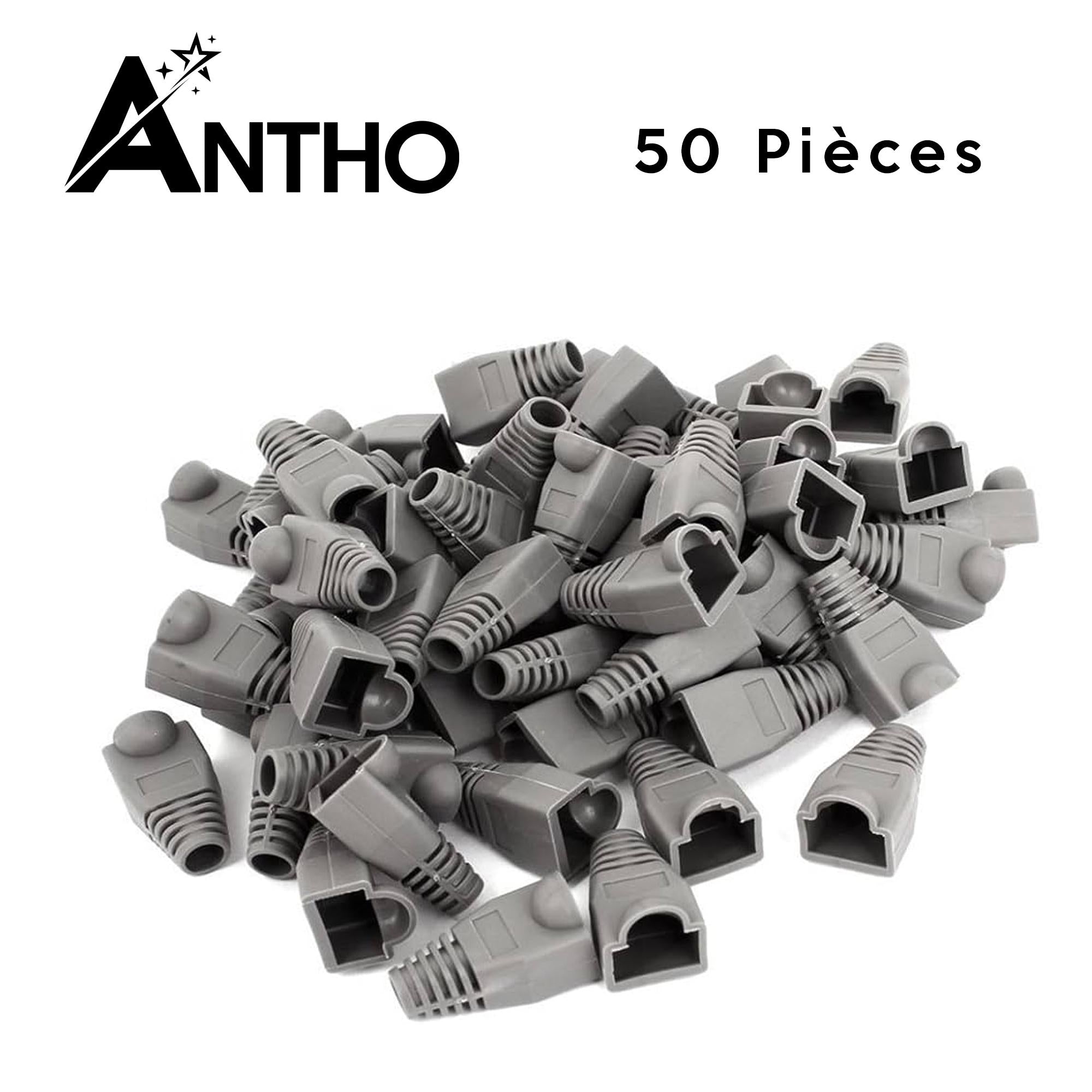 Lot De 50 Manchons RJ-45 Gris - RJ45