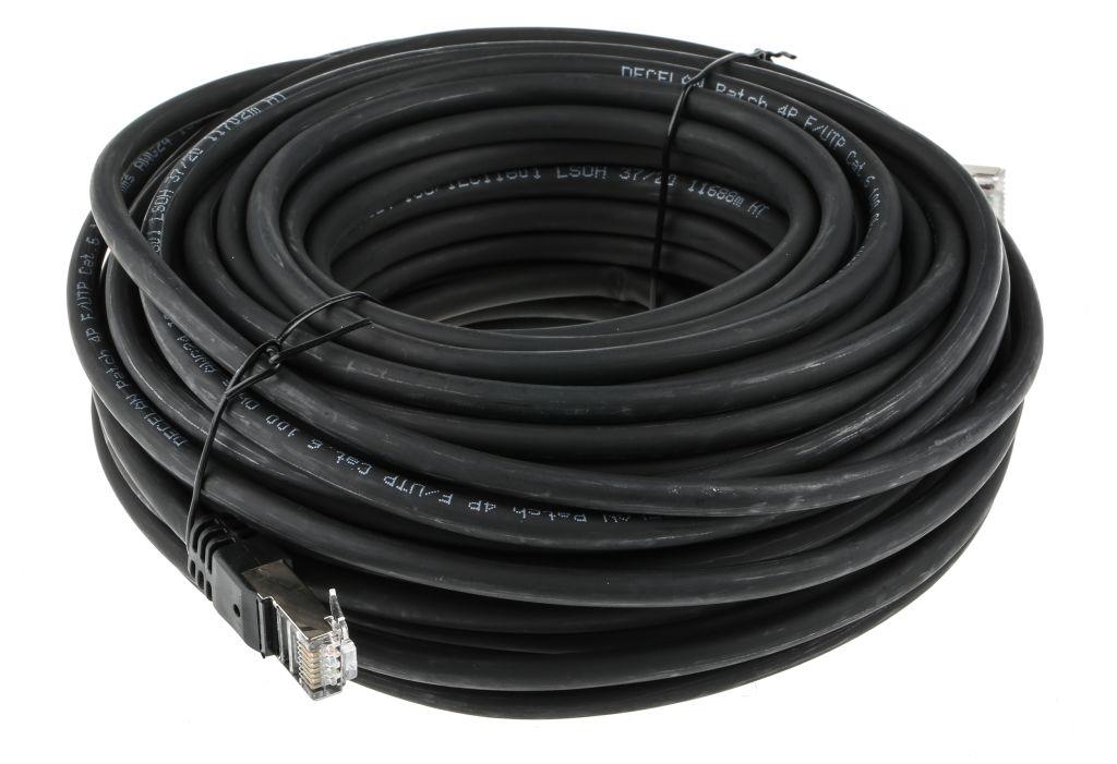 Câble réseaux FTP Cat6 - 20M - 20 Mètres - Noir