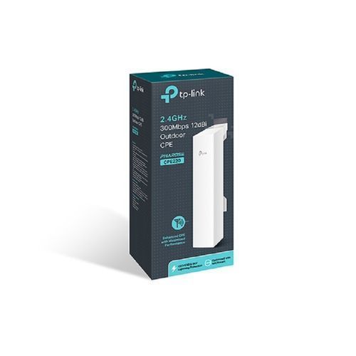 CPE220 Point D'Accès Antenne Extérieur Wifi 2.4GHz 300Mbps 12DBi - Blanc