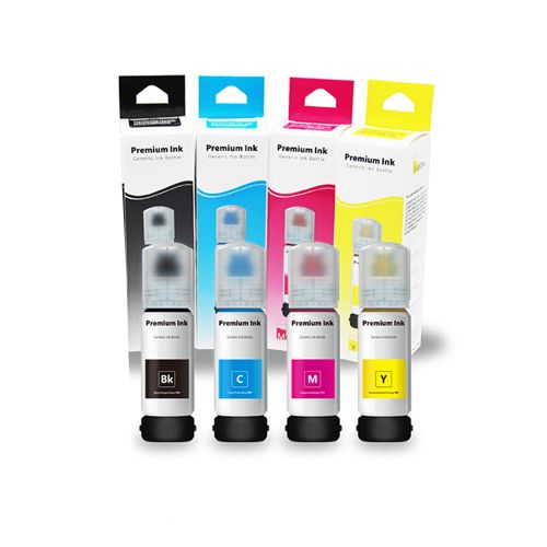 Kit Recharge D'Encre 4 Couleurs 70ML Pour Epson - Noir/Rouge/Jaune/Bleu