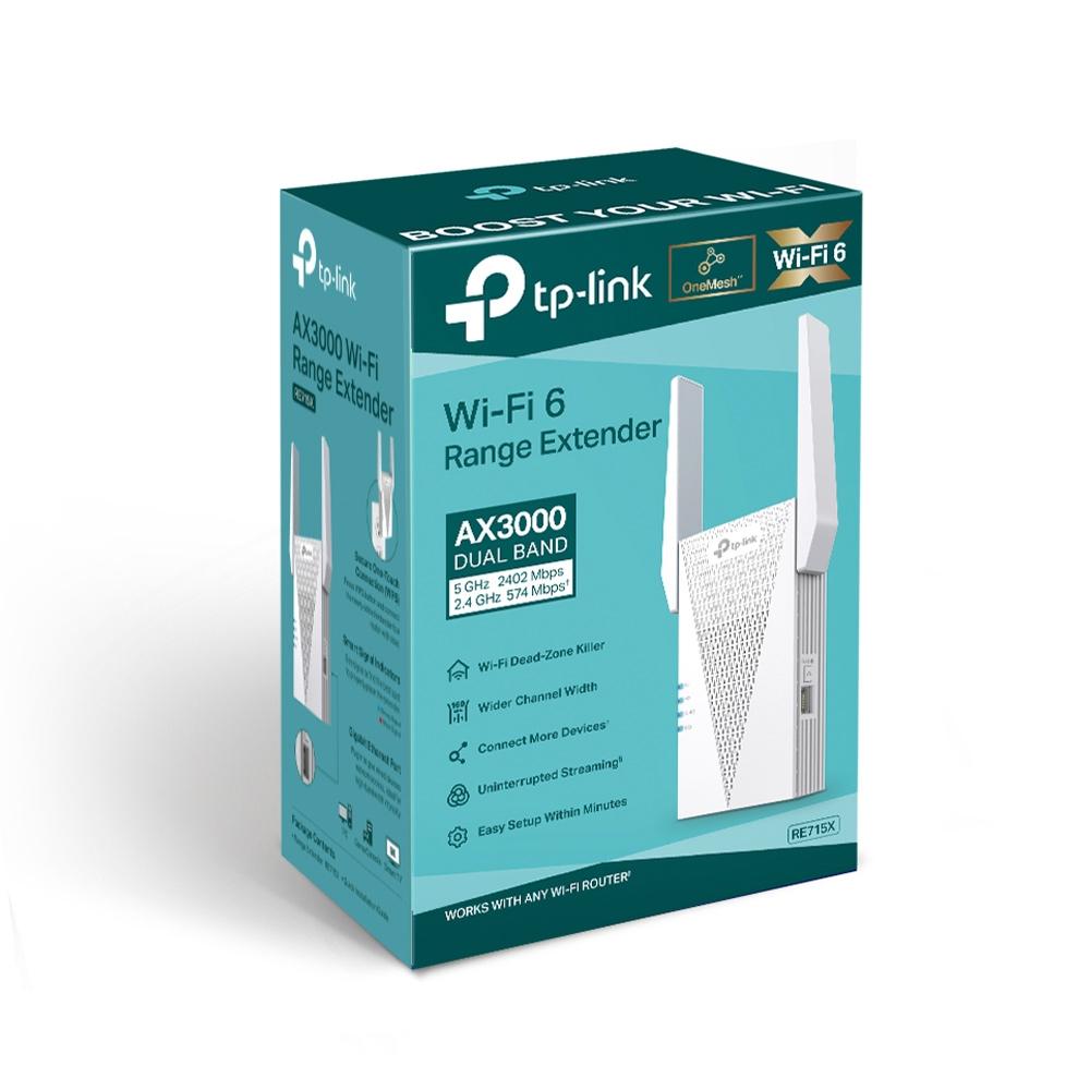 Répéteur WiFi 6 Mesh AX3000 - 2.4Ghz - 5.0Ghz - Point d'accès - RE715X