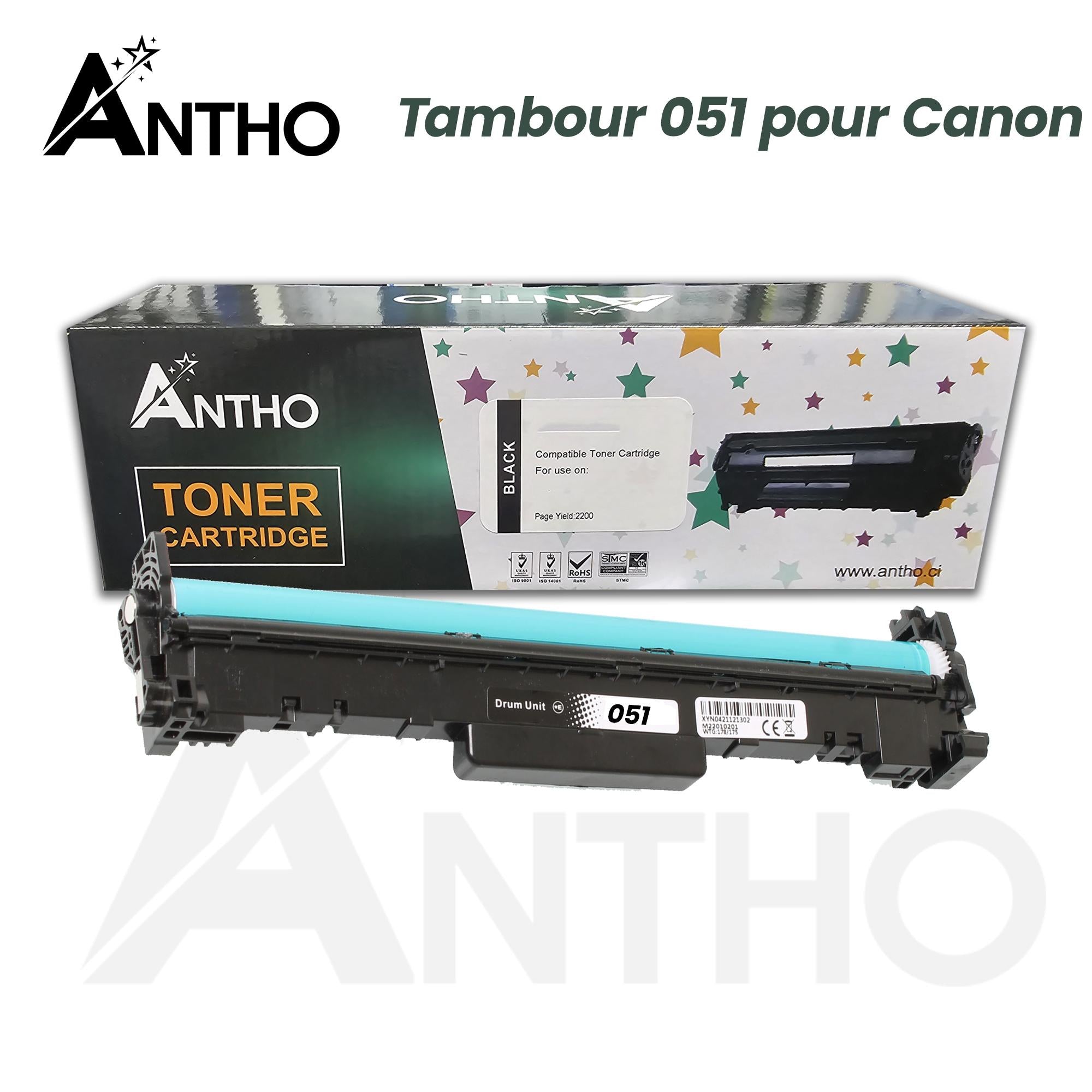 Tambour compatible 051 - 2170C001 - Ant - Noir