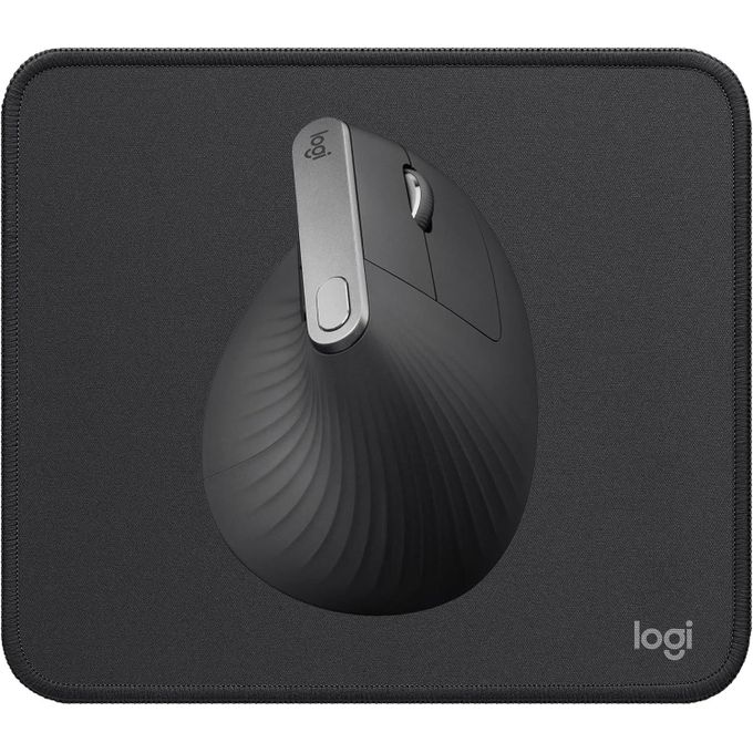 Logitech Logi MX Vertical Souris sans Fil Ergonomique, Bluetooth, Récepteur USB Unifying + Mouse Pad Noir, Tapis de Souris PC, Résistant aux Eclaboussures, Durable, PC/Mac